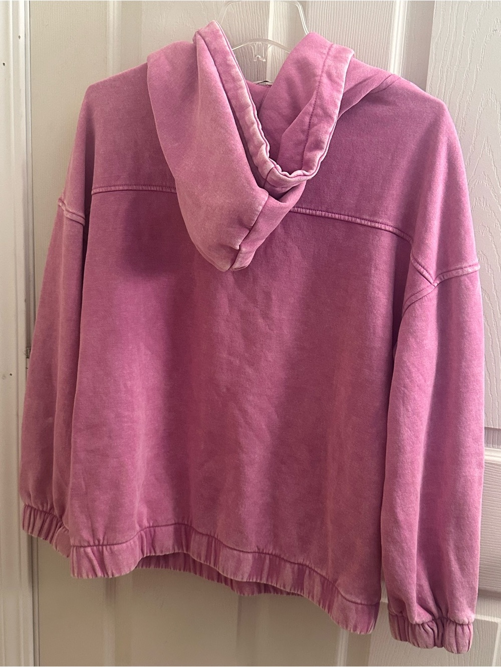 Zenana Mineral Washed Hooded Pullover Oversized Sweatshirt - S 💗💜 - Picture 9 of 10
